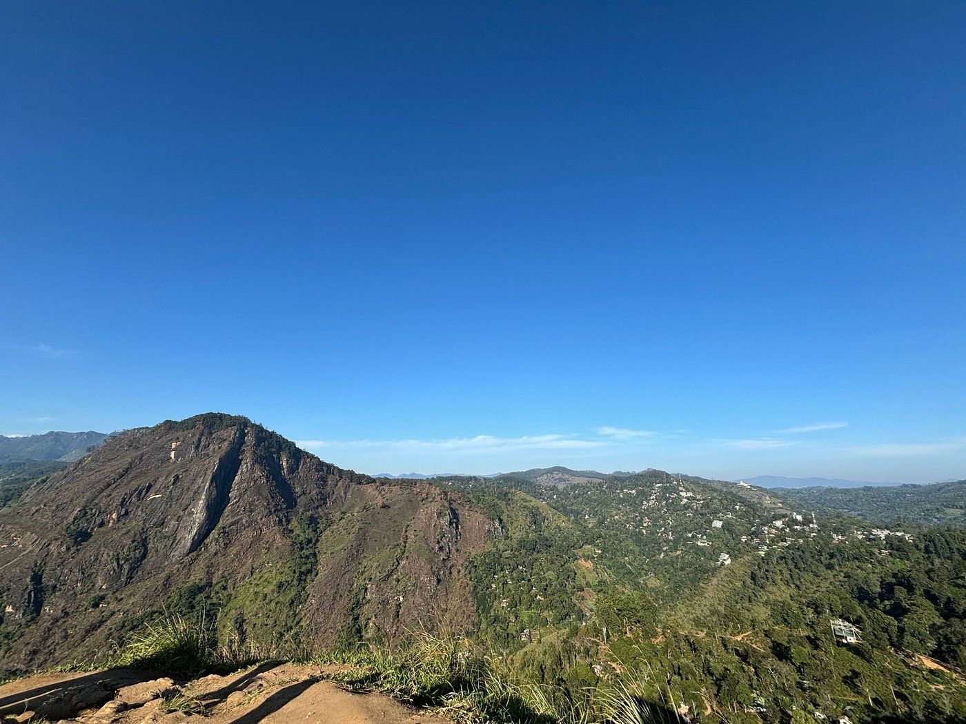 Mountains around Ella under a bright sky